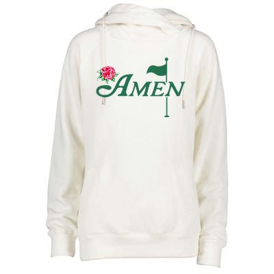 Funny Amen Master Golf Azalea Tournament Pink Golfing Girl Flower Womens Funnel Neck Pullover Hood