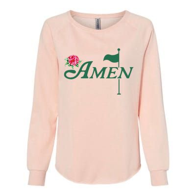 Funny Amen Master Golf Azalea Tournament Pink Golfing Girl Flower Womens California Wash Sweatshirt