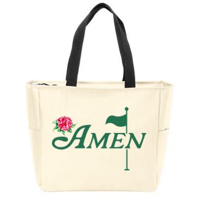 Funny Amen Master Golf Azalea Tournament Pink Golfing Girl Flower Zip Tote Bag