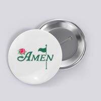 Funny Amen Master Golf Azalea Tournament Pink Golfing Girl Flower Button