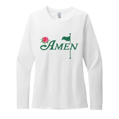 Funny Amen Master Golf Azalea Tournament Pink Golfing Girl Flower Womens CVC Long Sleeve Shirt