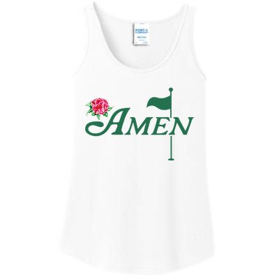 Funny Amen Master Golf Azalea Tournament Pink Golfing Girl Flower Ladies Essential Tank