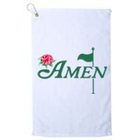 Funny Amen Master Golf Azalea Tournament Pink Golfing Girl Flower Platinum Collection Golf Towel