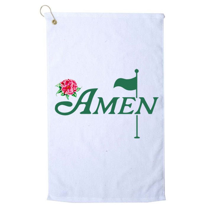 Funny Amen Master Golf Azalea Tournament Pink Golfing Girl Flower Platinum Collection Golf Towel