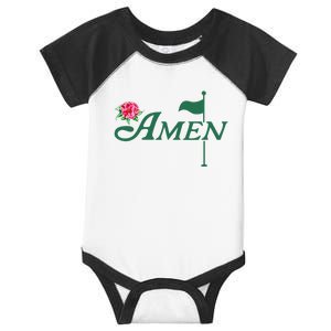 Funny Amen Master Golf Azalea Tournament Pink Golfing Girl Flower Infant Baby Jersey Bodysuit