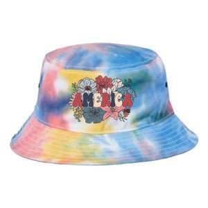 Floral American Mama Retro Mama Tie Dye Newport Bucket Hat