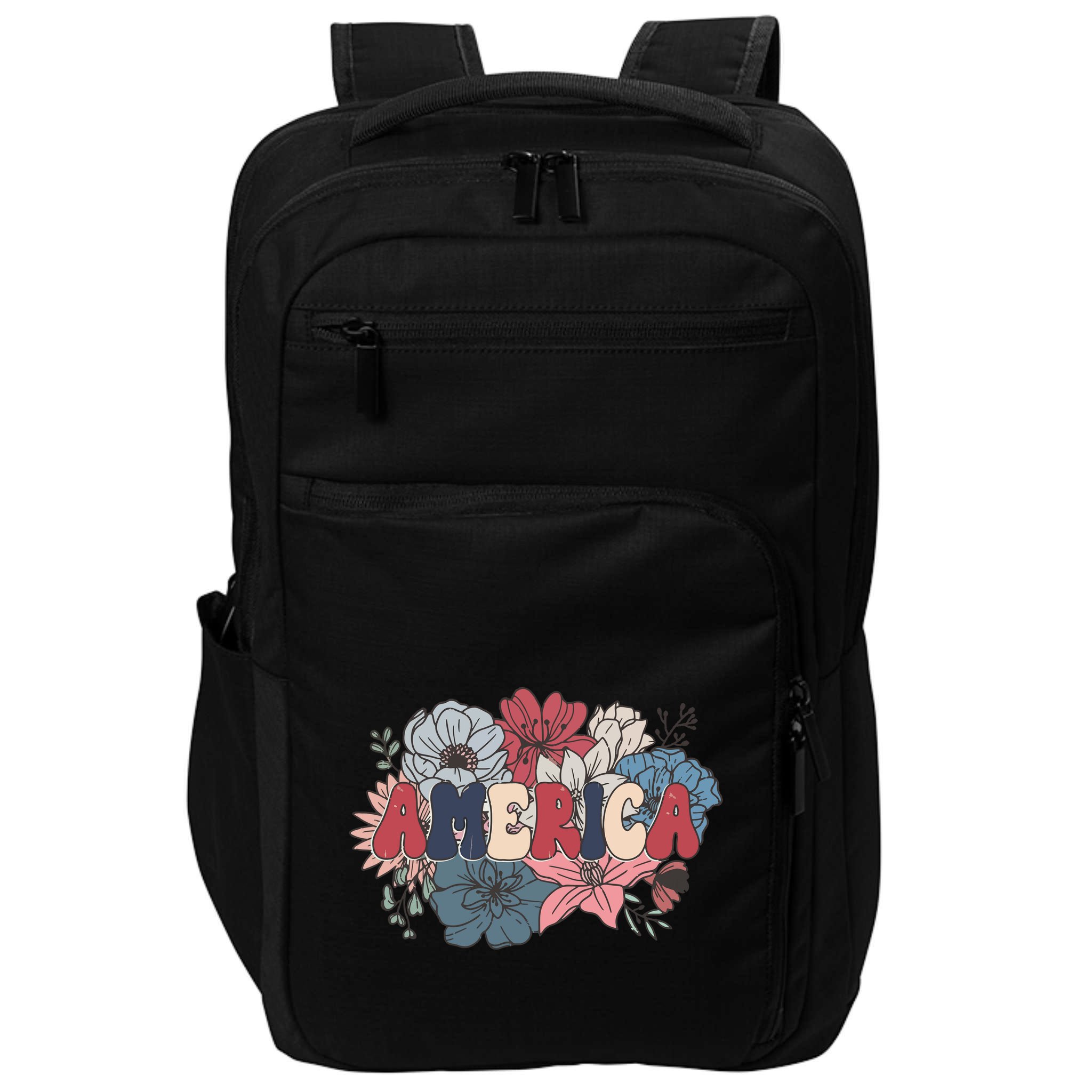 Floral American Mama Retro Mama Impact Tech Backpack
