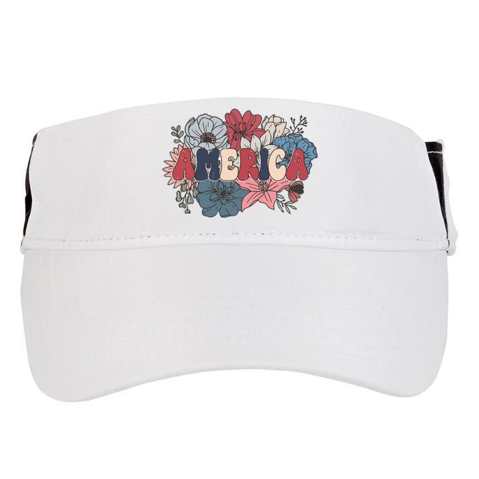 Floral American Mama Retro Mama Adult Drive Performance Visor