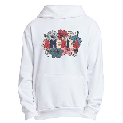 Floral American Mama Retro Mama Urban Pullover Hoodie