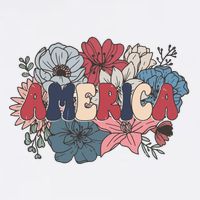 Floral American Mama Retro Mama Womens Tank Top