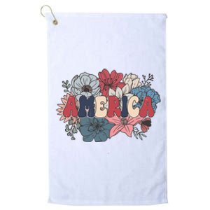 Floral American Mama Retro Mama Platinum Collection Golf Towel