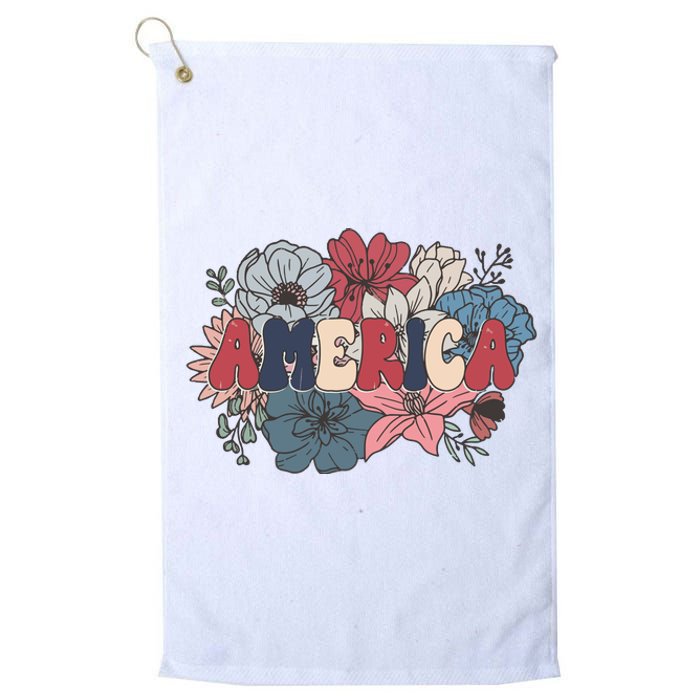 Floral American Mama Retro Mama Platinum Collection Golf Towel