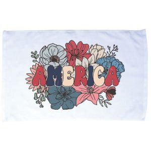 Floral American Mama Retro Mama Microfiber Hand Towel