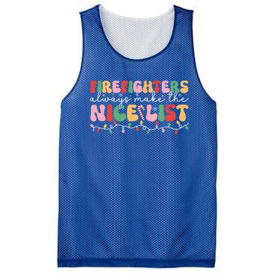 Firefighters Always Make The Nice List Firefighter Christmas Cool Gift Mesh Reversible Basketball Jersey Tank