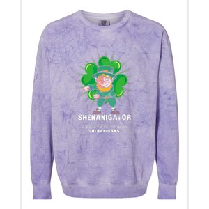 Flossing Shenanigator Definition Saint Patricks Day Men Boys  Colorblast Crewneck Sweatshirt