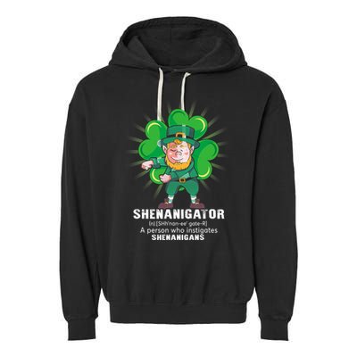 Flossing Shenanigator Definition Saint Patricks Day Men Boys  Garment-Dyed Fleece Hoodie