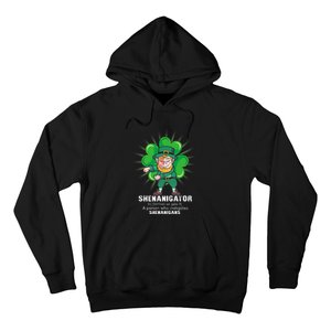 Flossing Shenanigator Definition Saint Patricks Day Men Boys  Hoodie