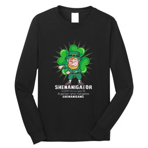 Flossing Shenanigator Definition Saint Patricks Day Men Boys  Long Sleeve Shirt