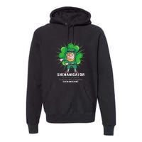 Flossing Shenanigator Definition Saint Patricks Day Men Boys  Premium Hoodie