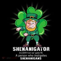 Flossing Shenanigator Definition Saint Patricks Day Men Boys  16 in Basic Backpack