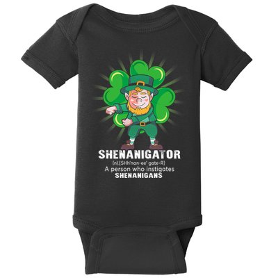 Flossing Shenanigator Definition Saint Patricks Day Men Boys  Baby Bodysuit