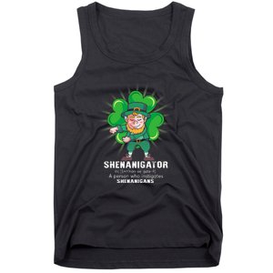 Flossing Shenanigator Definition Saint Patricks Day Men Boys  Tank Top