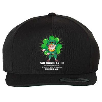 Flossing Shenanigator Definition Saint Patricks Day Men Boys  Wool Snapback Cap