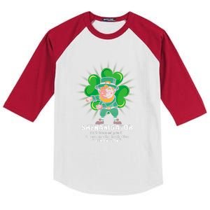 Flossing Shenanigator Definition Saint Patricks Day Men Boys  Kids Colorblock Raglan Jersey