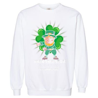 Flossing Shenanigator Definition Saint Patricks Day Men Boys  Garment-Dyed Sweatshirt