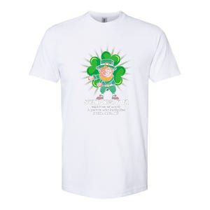 Flossing Shenanigator Definition Saint Patricks Day Men Boys  Softstyle CVC T-Shirt