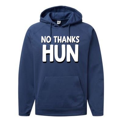 Funny Anti Mlm Pyramid Scheme No Thanks Hun Gift Performance Fleece Hoodie