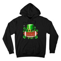 Football Leprechaun Lucky Shamrock St Patrick Day Men Boys  Hoodie