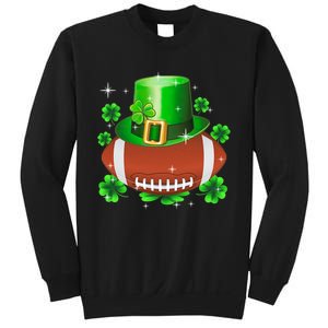 Football Leprechaun Lucky Shamrock St Patrick Day Men Boys  Sweatshirt