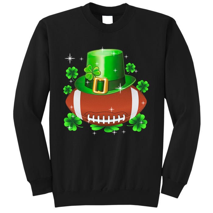 Football Leprechaun Lucky Shamrock St Patrick Day Men Boys  Sweatshirt