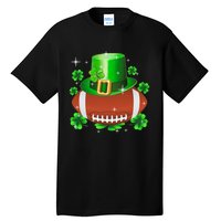 Football Leprechaun Lucky Shamrock St Patrick Day Men Boys  Tall T-Shirt