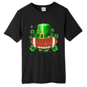 Football Leprechaun Lucky Shamrock St Patrick Day Men Boys  Tall Fusion ChromaSoft Performance T-Shirt