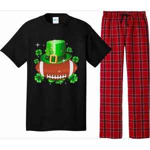 Football Leprechaun Lucky Shamrock St Patrick Day Men Boys  Pajama Set