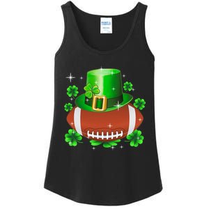 Football Leprechaun Lucky Shamrock St Patrick Day Men Boys  Ladies Essential Tank