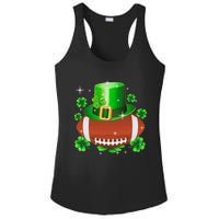 Football Leprechaun Lucky Shamrock St Patrick Day Men Boys  Ladies PosiCharge Competitor Racerback Tank