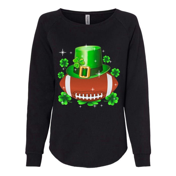 Football Leprechaun Lucky Shamrock St Patrick Day Men Boys  Womens California Wash Sweatshirt