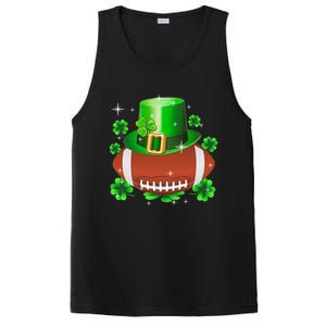 Football Leprechaun Lucky Shamrock St Patrick Day Men Boys  PosiCharge Competitor Tank