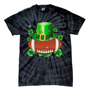 Football Leprechaun Lucky Shamrock St Patrick Day Men Boys  Tie-Dye T-Shirt