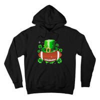 Football Leprechaun Lucky Shamrock St Patrick Day Men Boys  Tall Hoodie