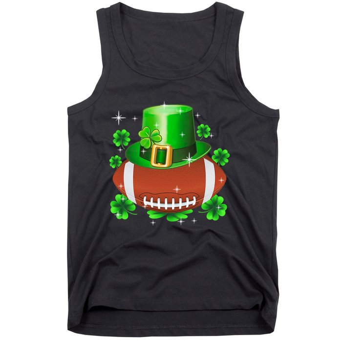 Football Leprechaun Lucky Shamrock St Patrick Day Men Boys  Tank Top