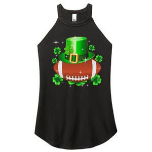 Football Leprechaun Lucky Shamrock St Patrick Day Men Boys  Women's Perfect Tri Rocker Tank