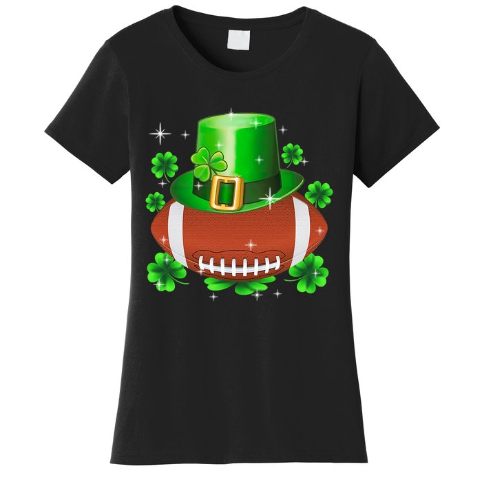 Football Leprechaun Lucky Shamrock St Patrick Day Men Boys  Women's T-Shirt