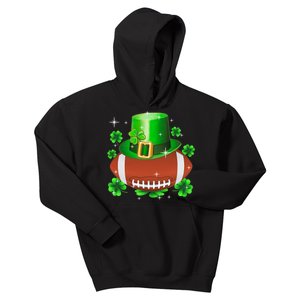 Football Leprechaun Lucky Shamrock St Patrick Day Men Boys  Kids Hoodie