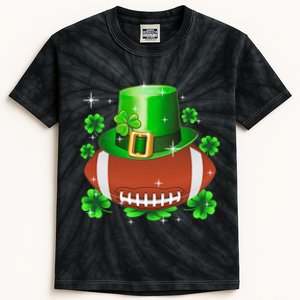 Football Leprechaun Lucky Shamrock St Patrick Day Men Boys  Kids Tie-Dye T-Shirt