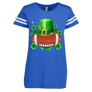 Football Leprechaun Lucky Shamrock St Patrick Day Men Boys  Enza Ladies Jersey Football T-Shirt