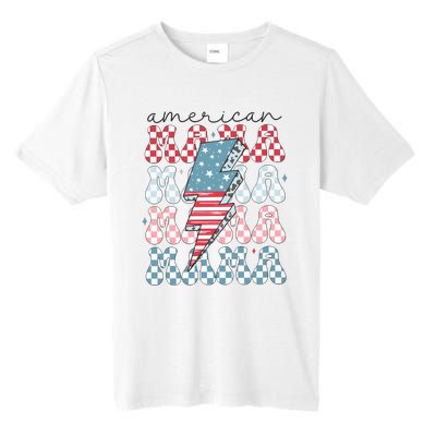 Flag American Mama 4th Of July Mom Tall Fusion ChromaSoft Performance T-Shirt